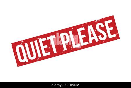 Quiet Please Rubber Stamp Seal Vector Stock Vector