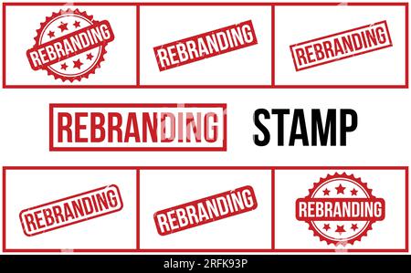Rebranding Rubber Stamp Set Vector Stock Vector