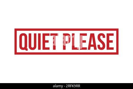 Red Quiet Please Rubber Stamp Seal Vector Stock Vector
