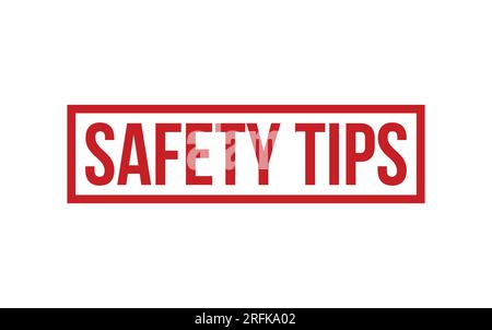 Red Safety Tips Rubber Stamp Seal Vector Stock Vector