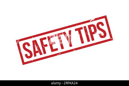 Red Safety Tips Rubber Stamp Seal Vector Stock Vector