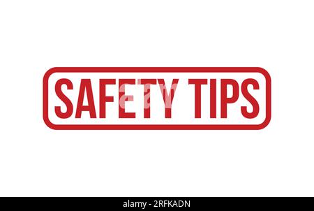 Red Safety Tips Rubber Stamp Seal Vector Stock Vector