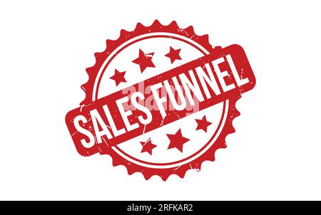 Sales Funnel rubber grunge stamp seal vector Stock Vector