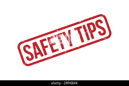 Red Safety Tips Rubber Stamp Seal Vector Stock Vector