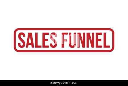 Red Sales Funnel Rubber Stamp Seal Vector Stock Vector