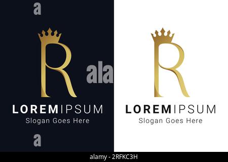 R initial royal crown logo. Royal, King, queen luxury symbol. Font ...