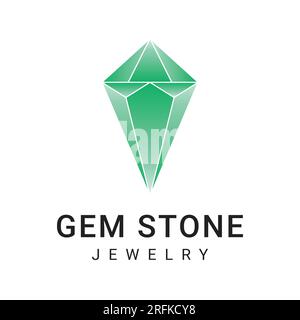 Luxury Gem Stone Logo Design Golden Love Diamond Logotype jewellery logo Stock Vector