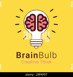 Brain Bulb Idea Creative Idea Logo Design Stock Vector