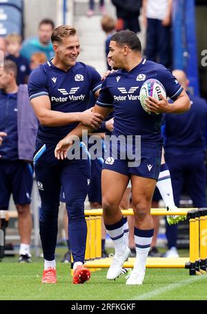 Scotland's Sione Tuipulotu during a team run at Scottish Gas ...