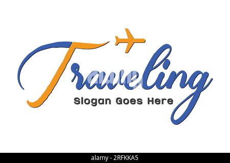 Traveling Logo Design Traveling Label Logotype Stock Vector