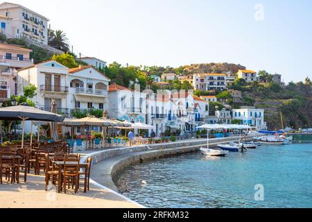 Traditional village of Evdilos, in Ikaria island, Greece Stock Photo