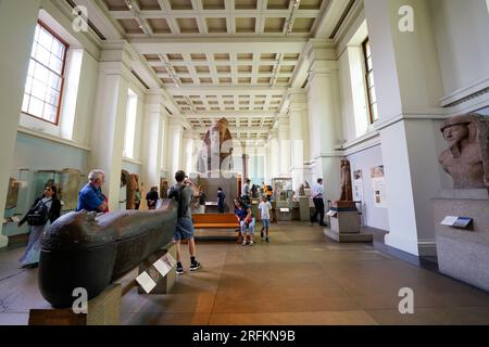 London, England, UK - August 4, 2022. British Museum interior in London. A London museum with art, culture and human history collections and exhibits. Stock Photo