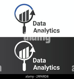 Data Analytics Business and Finance Logo Design Growth Chart Logo Stock Vector