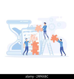 Project delivery concept. Project management. Business process and planning, workflow organization. flat vector modern illustration Stock Vector