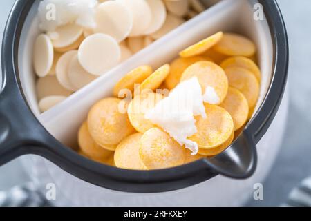 Easter Chocolate Covered Pretzel Bunnies and Ducklings Stock Photo