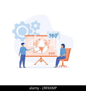 Smart industry concept. Smart intelligence technology in industrial factory. Industry 4.0. flat vector modern illustration Stock Vector