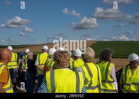 Den Brook Windfarm, Devon, UK Stock Photo