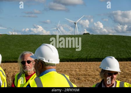 Den Brook Windfarm, Devon, UK Stock Photo