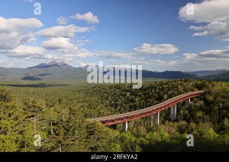 Matsumi bridge, Mikuni Pass, Hokkaido, Japan Stock Photo - Alamy