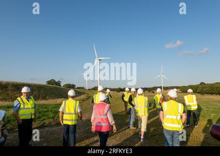 Den Brook Windfarm, Devon, UK Stock Photo