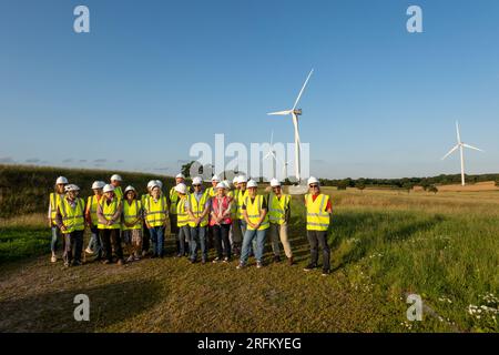 Den Brook Windfarm, Devon, UK Stock Photo