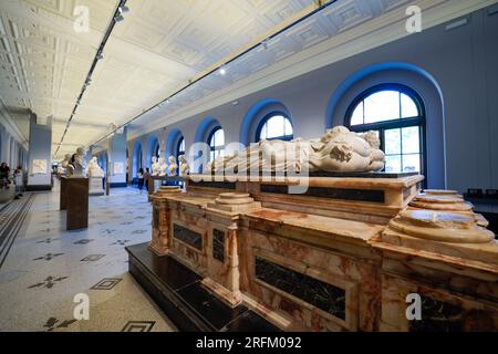London, England, UK - July 29, 2022. Victoria and Albert Museum, V&A  Museum interior. World's largest museum of applied, decorative arts and design. Stock Photo