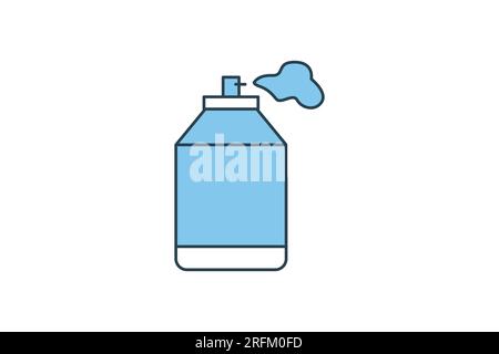 Paint Spray Can icon. icon related to painting, painters, graffiti, spray painting. flat line icon style. Simple vector design editable Stock Vector