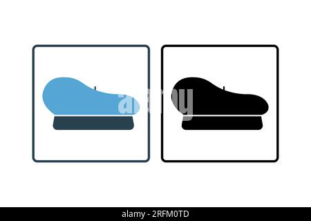 beret icon. icon related to painting. solid icon style. Simple vector design editable Stock Vector