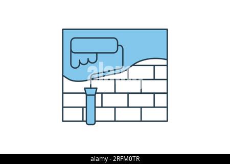 Painting Well icon. icon related to painting. flat line icon style. Simple vector design editable Stock Vector