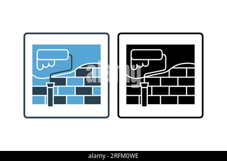 Painting Well icon. icon related to painting. solid icon style. Simple vector design editable Stock Vector