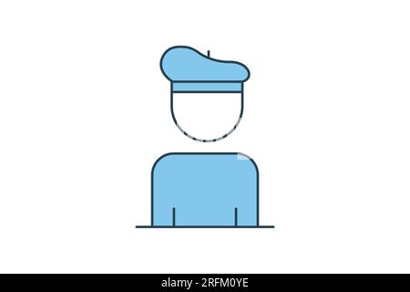 Paint Bucket icon. icon related to painting. flat line icon style. Simple vector design editable Stock Vector