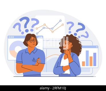 Thinking managers. Solving a problem. Stock Vector