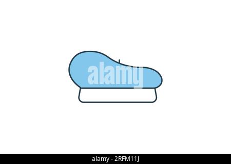 beret icon. icon related to painting. flat line icon style. Simple vector design editable Stock Vector