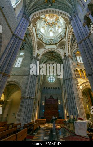 The main Chapel of the Cathedral. Tarazona Cathedral is a Roman Catholic church located in Tarazona, Zaragoza province, in Aragon, Spain Stock Photo