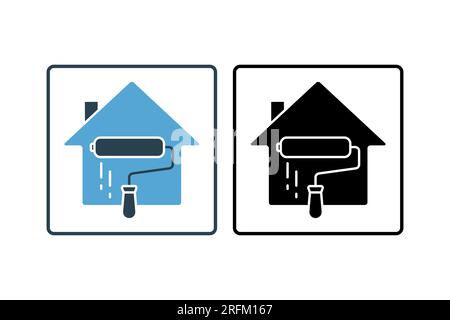 Painting Services icon. icon related to painting. solid icon style. Simple vector design editable Stock Vector