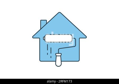 Painting Services icon. icon related to painting. flat line icon style. Simple vector design editable Stock Vector