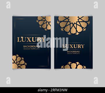 Luxury Golden Decorative Background, LUXURY WEDDING INVITATION CARD DESIGN TEMPLATE Stock Vector