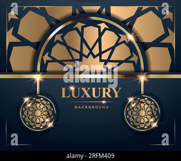 Luxury Golden Decorative Background, LUXURY WEDDING INVITATION CARD DESIGN TEMPLATE Stock Vector