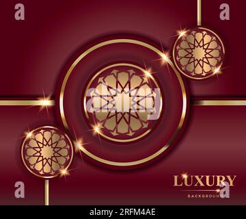 Luxury Golden Decorative Background, LUXURY WEDDING INVITATION CARD DESIGN TEMPLATE Stock Vector