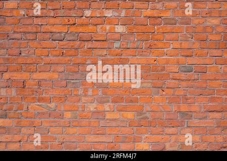 Background from an old wall made of red clinkler bricks Stock Photo