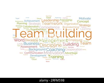 Team building word cloud template. Business concept vector background ...