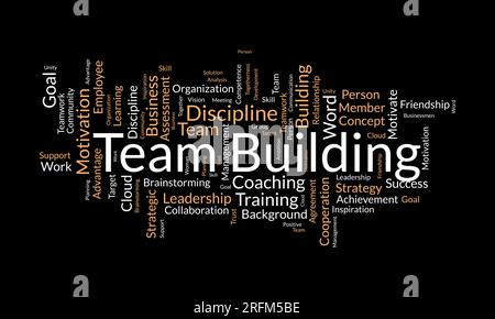 Team building word cloud template. Business concept vector background ...
