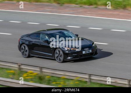 2022 Audi Rs E-Tron Gt 598 Boost To 646 Quattro Electric 93.4Kwh Black Car Saloon Electricity 440 kW Stock Photo