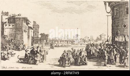 'Jacques Callot, The Slave Market, 1629, etching, R.L. Baumfeld Collection, 1969.15.402' Stock Photo