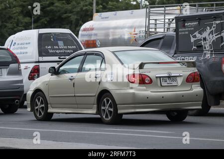 Chiangmai, Thailand -   June  21 2023: Private car, Toyota Corolla Altis. On road no.1001, 8 km from Chiangmai city. Stock Photo