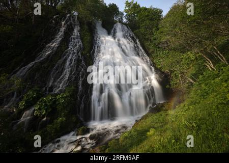 View of the Oshinkoshin Falls. Shiretoko Peninsula. Hokkaido. Japan Stock Photo