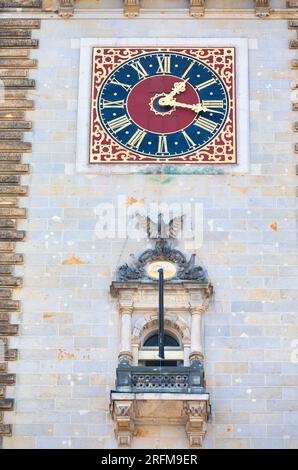 Ornate facade of Hamburg City Hall (Hamburg Rathaus) built between 1886 and 1897, Rathausmarkt, Hamburg-Altstadt, Hamburg, Germany Stock Photo