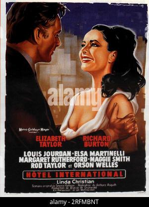 The V.I.P.s  Year : 1963  UK Director : Anthony Asquith Elizabeth Taylor French poster Stock Photo