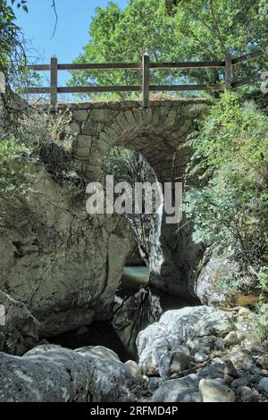 old stone bridge in the Park of Madonie, Sicily, Italy Stock Photo