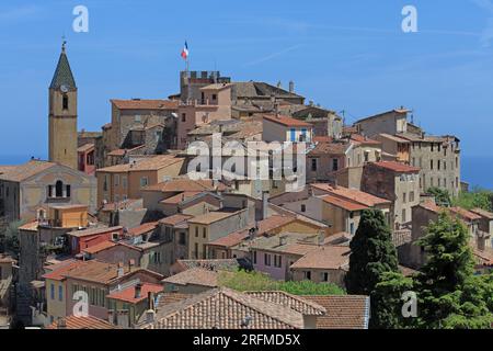 France, Alpes-Maritimes department, Gorbio, old perched village overlooking the bay of Menton Stock Photo